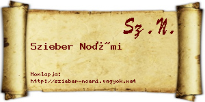 Szieber Noémi névjegykártya